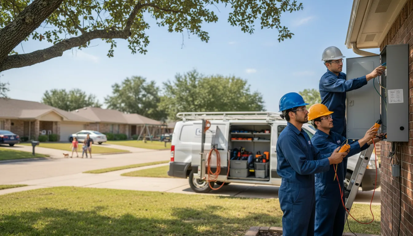 Certified electrician providing emergency electrical services in Milfay, OK